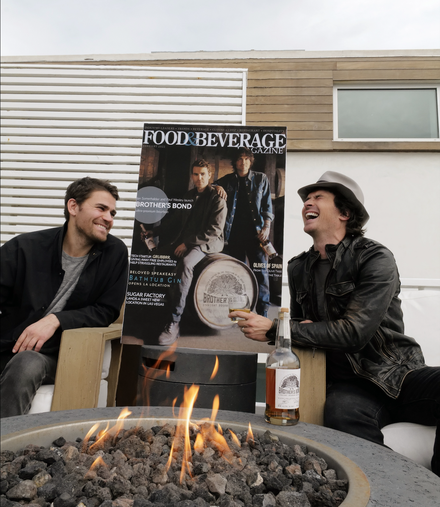 Ian Somerhalder &#038; Paul Wesley Celebrate their Food &#038; Beverage Magazine January 2022 Issue Cover