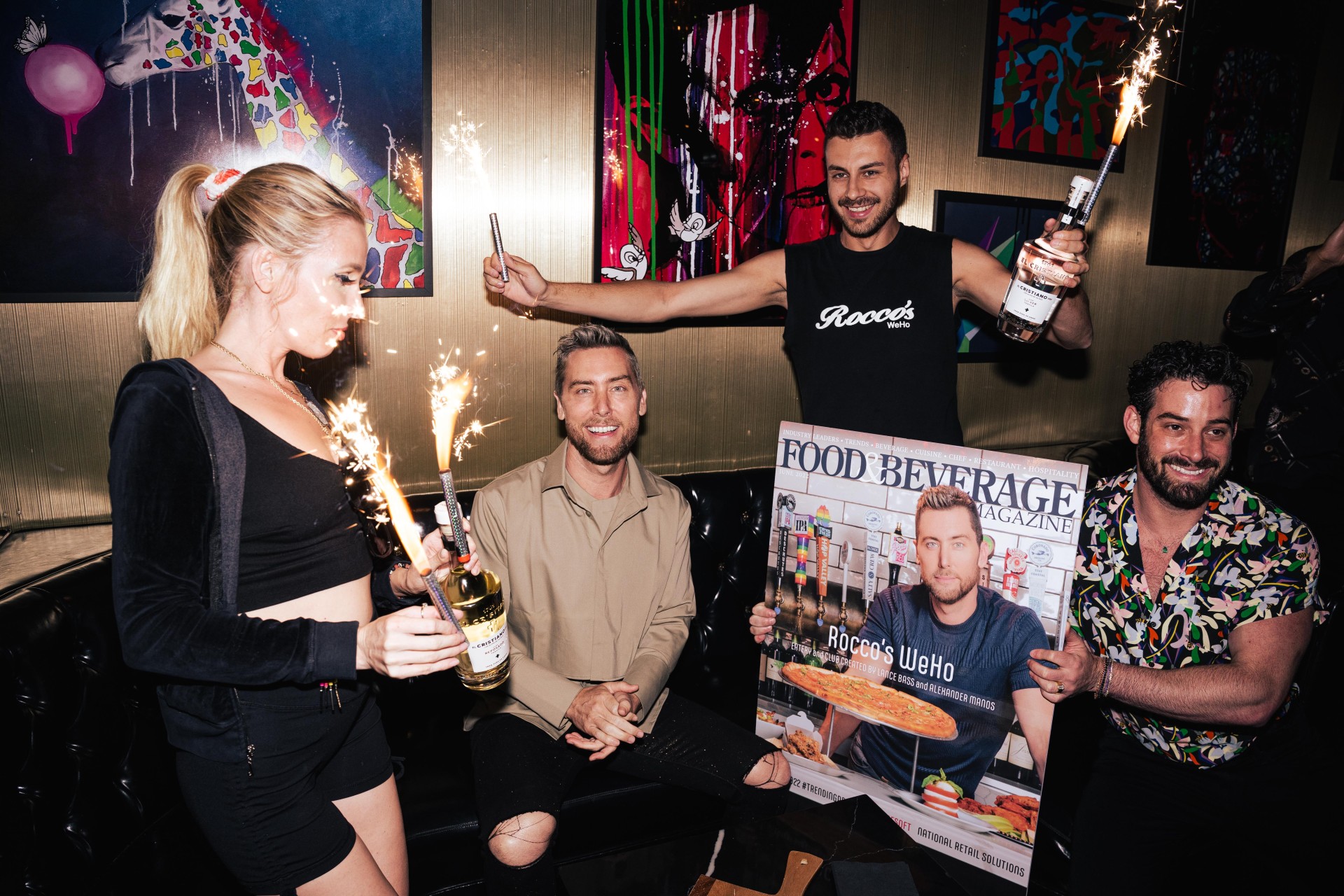 Lance Bass Celebrates his June 2022 Cover of Food &#038; Beverage Magazine at Rocco&#8217;s WeHo