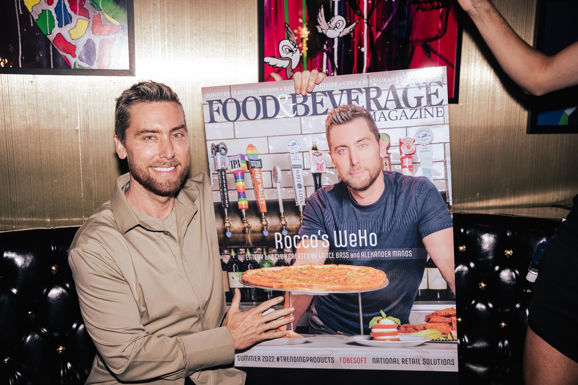 Lance Bass Celebrates his June 2022 Cover of Food &#038; Beverage Magazine at Rocco&#8217;s WeHo