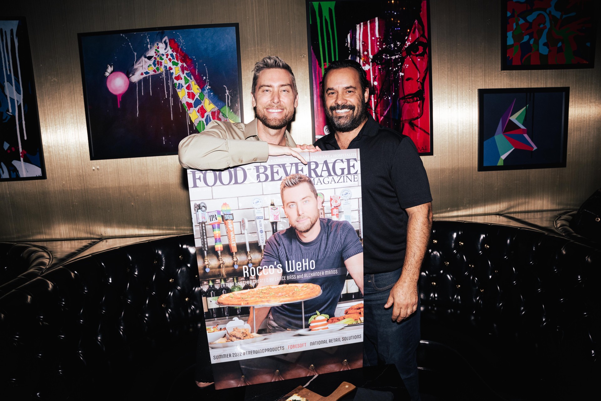 Lance Bass Celebrates his June 2022 Cover of Food &#038; Beverage Magazine at Rocco&#8217;s WeHo