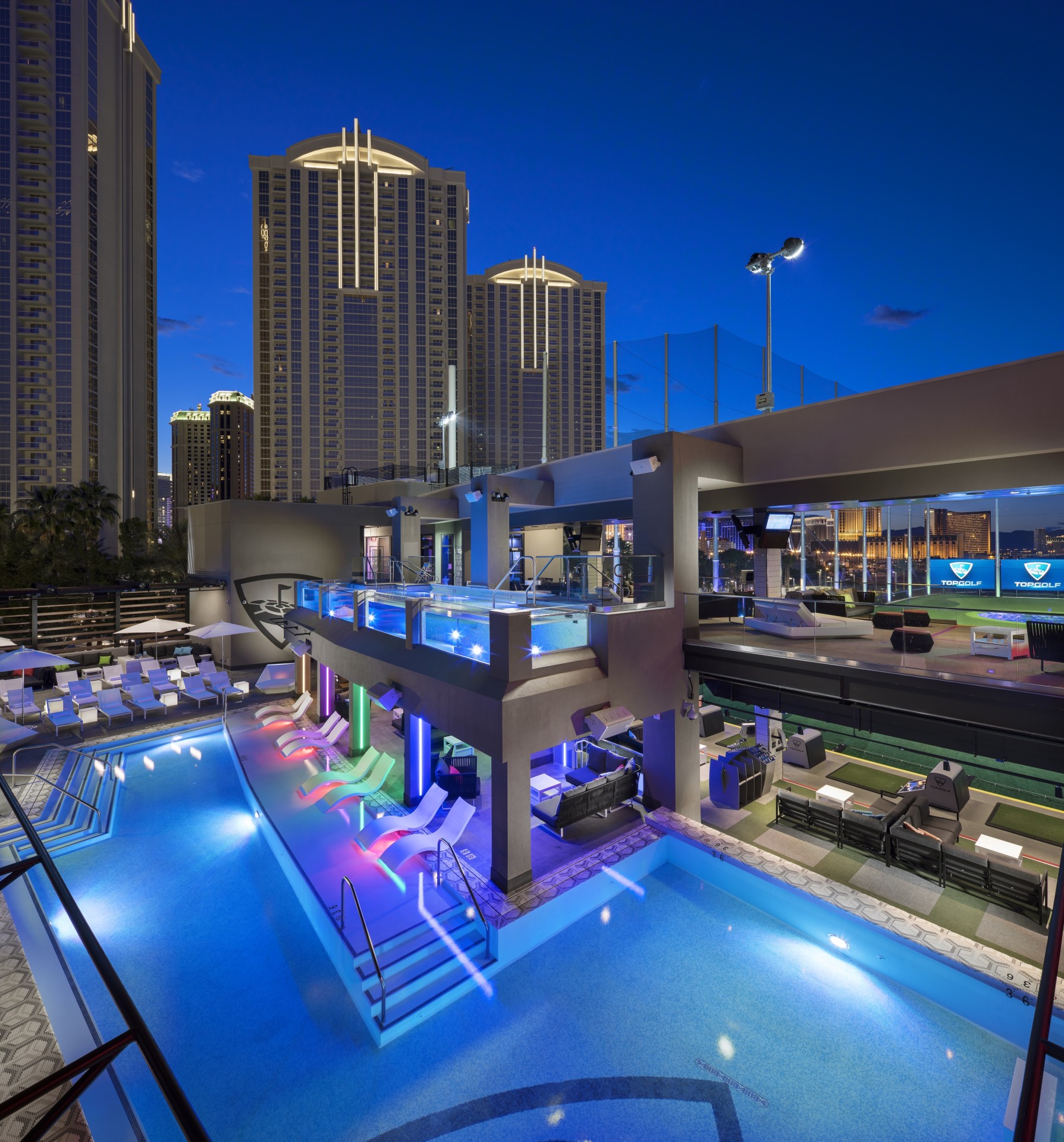 Summertime cocktails, menu, and hideaway pool adds to fun at Topgolf Las Vegas