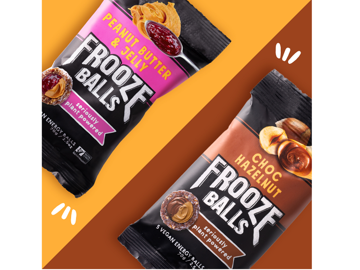 Frooze Balls Peanut Butter and Jelly. Plant-Powered, Double-Filled Energy  Balls. Healthy Vegan Snacks, Gluten-Free, non-GMO (8 count, each with 5