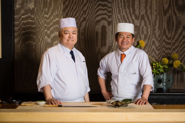 Chefs Koji Takahashi and Norio Izawa at Sushi Ii