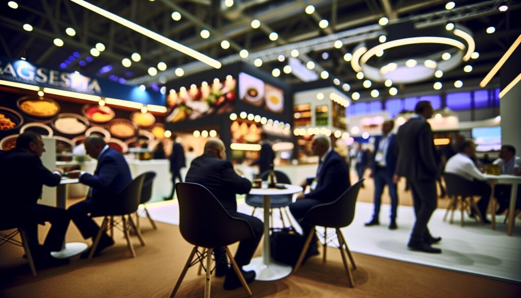 Professional, high-quality featured image for a blog post titled "Maximizing Trade Show Engagement for Foodservice Exhibitors". Clean, modern, visually appealing.
