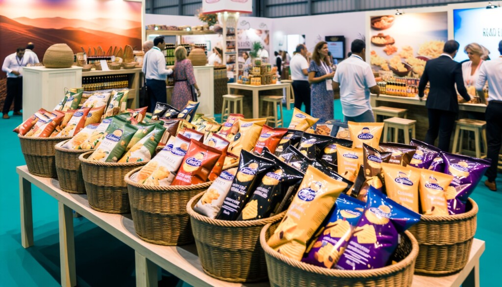 Colorful snack product display at ECRM Winter Sessions