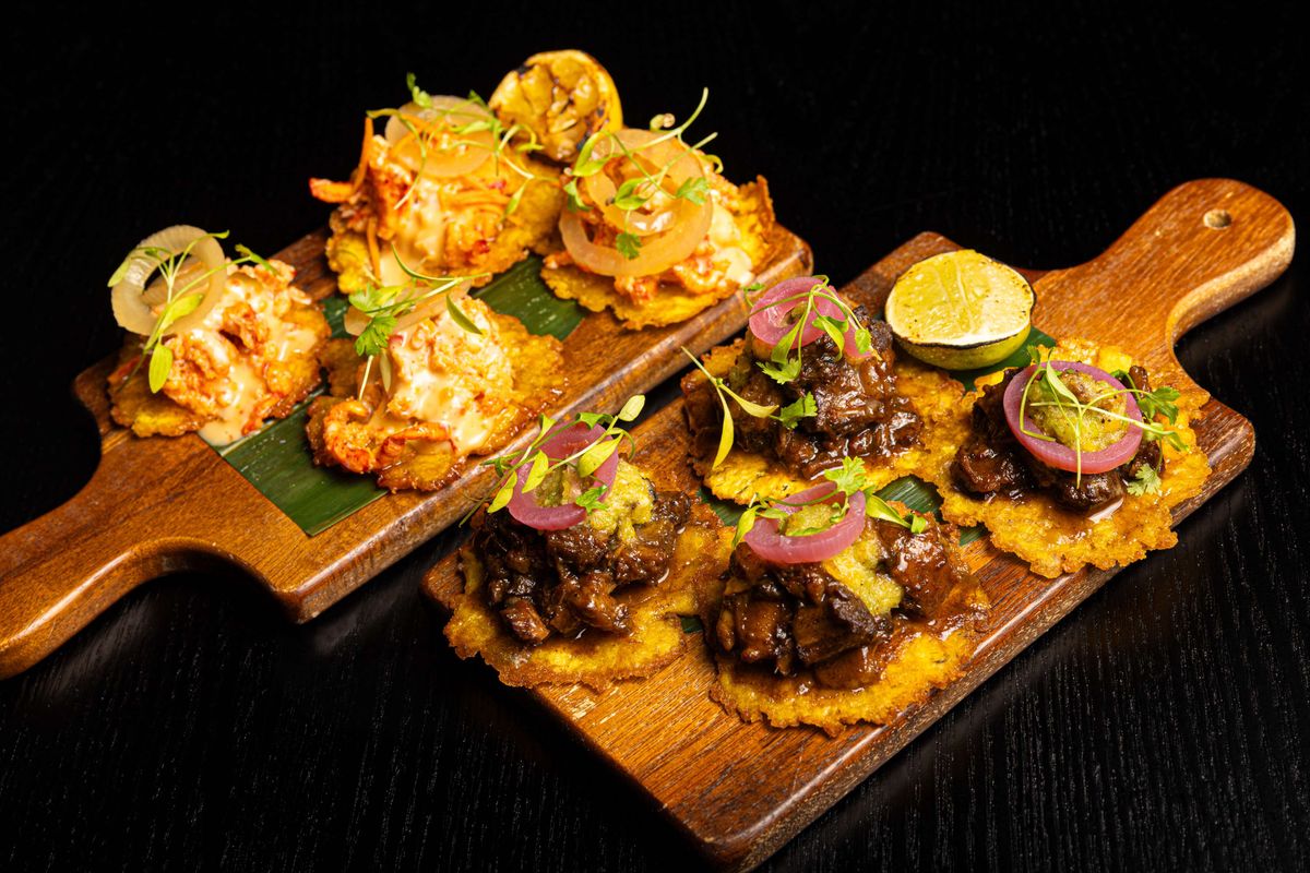 Lobster and Oxtail Tostones