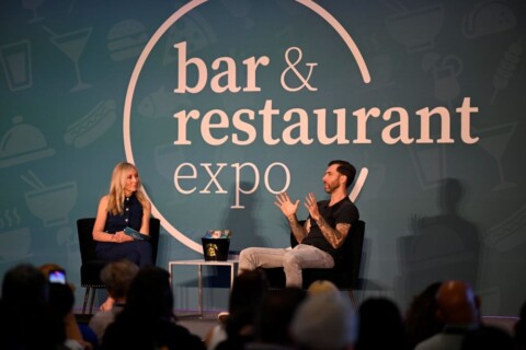 Brandy Rand, Questex VP of Hospitality key note with Mike Cessario, CEO of Liquid Death