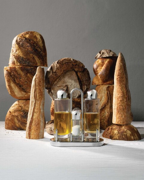 5051_Ice bucket with handles and grating in 1810 stainless steel_design_Ettore Sottsass_1979