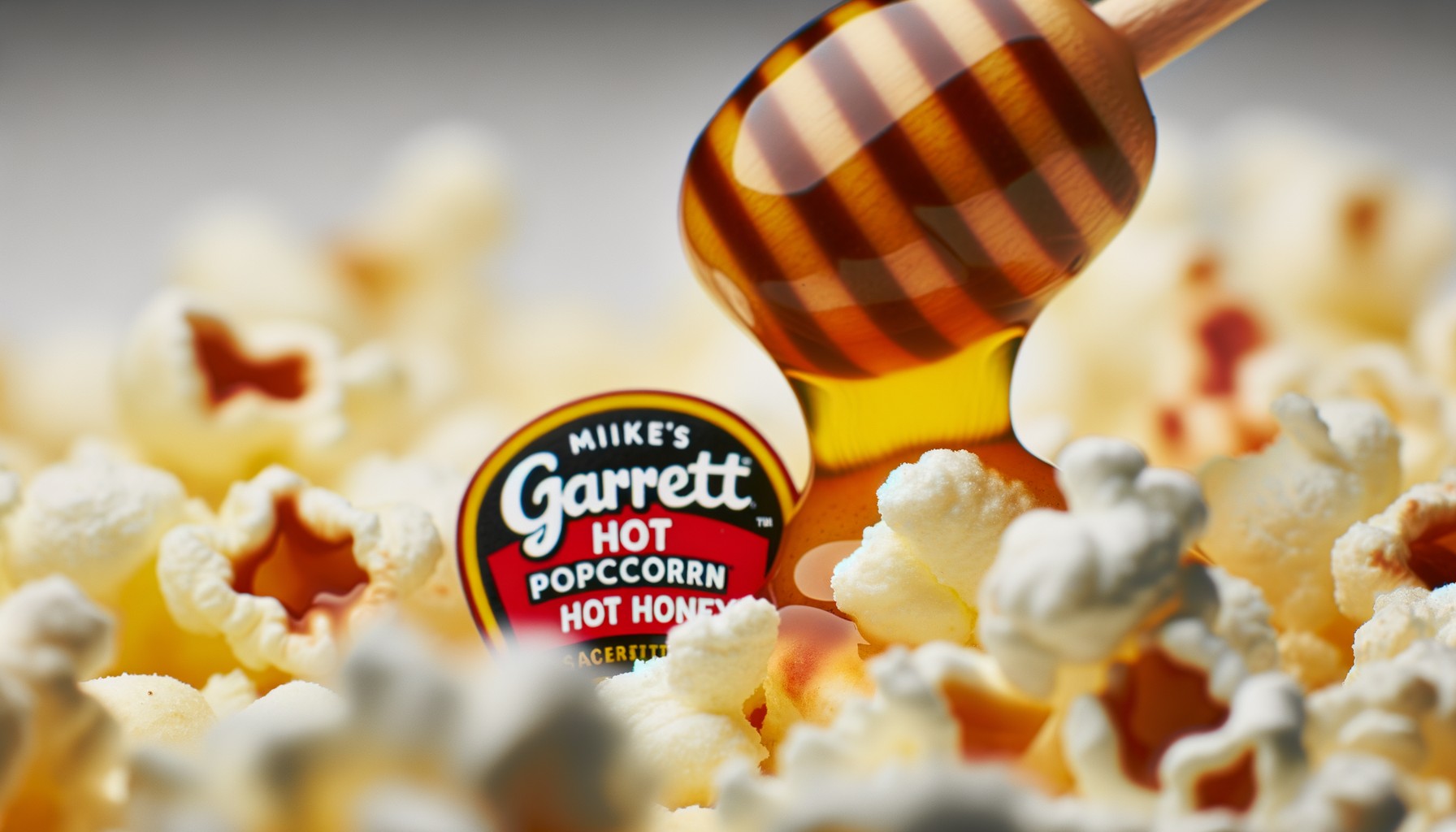 Garrett Popcorn with Mike's Hot Honey drizzle